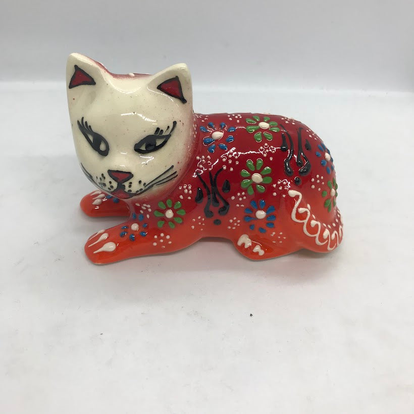 Laying Ceramic Cat