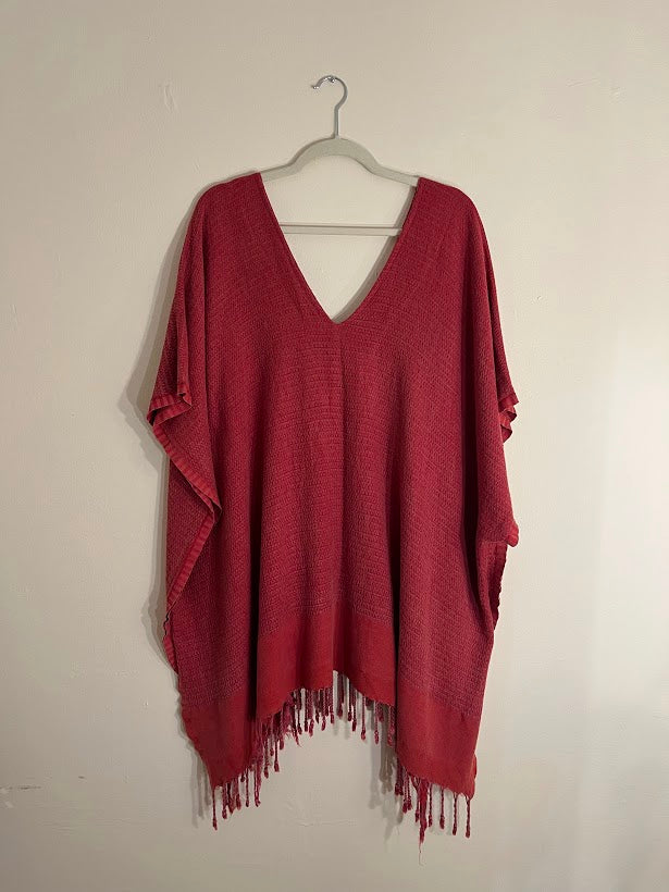 Bamboo cotton V-Neck Poncho