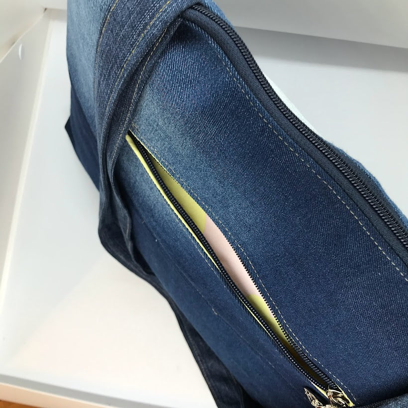 Jean Patchwork Shoulder Bag