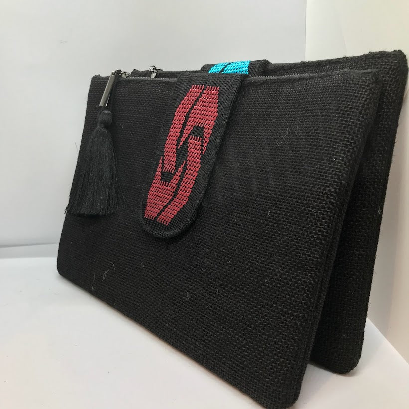 Burlap Clutch