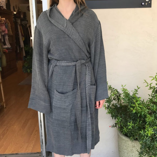 Soft Woven Hooded Robe