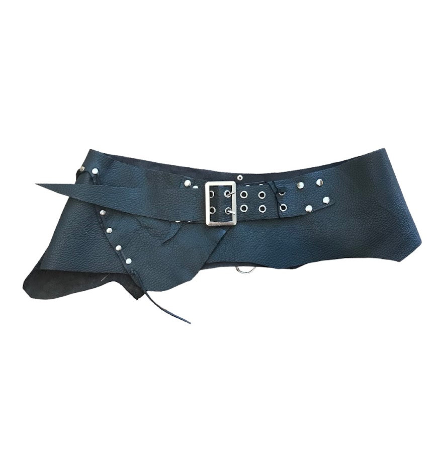Grey Leather Belt